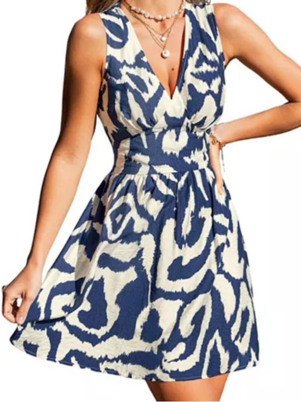Cupshe Daycation Abstract Mini Dress Size M NWT - Picture 1 of 7